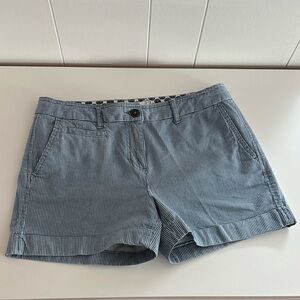 Boden Blue Pinstripe cuffed shorts, Size 6 Boden shorts, shorts with pockets